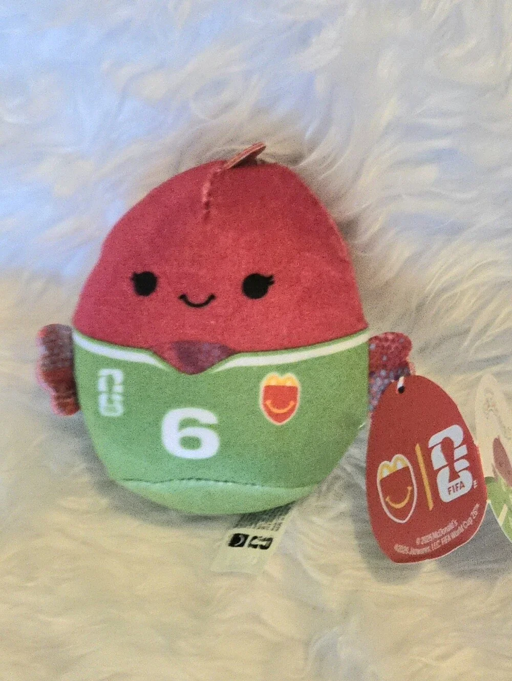 Squishmallow Barella #6 Fifa World Cup Soccer McDonald's Happy Meal Toy Italy